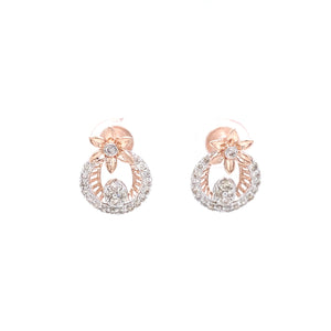 6 Petal Flower Diamond Earrings Facet Junction