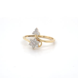 Blooming Flower Diamond Ring Facet Junction