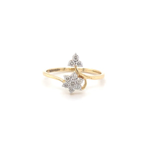 Blooming Flower Diamond Ring Facet Junction