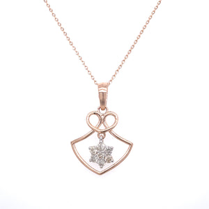 Classy Twirl Diamond Pendant Set Facet Junction