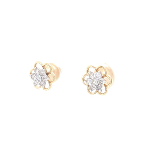 Petunia Flower Diamond Earrings Facet Junction