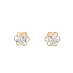 Petunia Flower Diamond Earrings Facet Junction