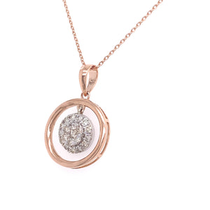 Round Drop Diamond Pendant Facet Junction