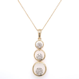 Round Drops Diamond Pendant Facet Junction