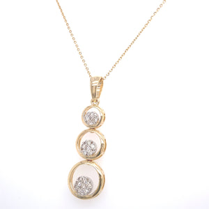 Round Drops Diamond Pendant Facet Junction