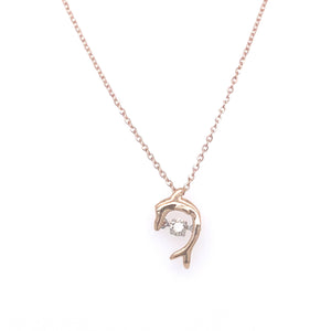 Scintillio Dolphin Diamond Necklace Facet Junction