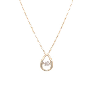 Scintillio Pear Diamond Necklace Facet Junction