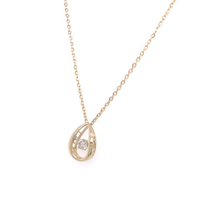 Scintillio Pear Diamond Necklace Facet Junction