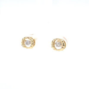 Scintillio Round Diamond Earrings Facet Junction