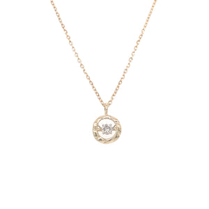 Scintillio Round Diamond Necklace Facet Junction