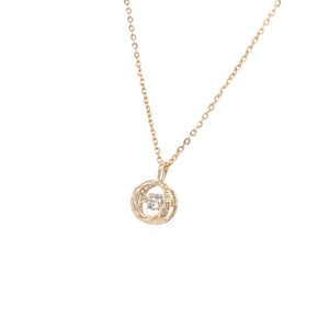 Scintillio Round Diamond Necklace Facet Junction