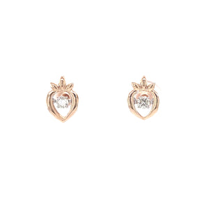 Scintillio Strawberry Diamond Earrings Facet Junction