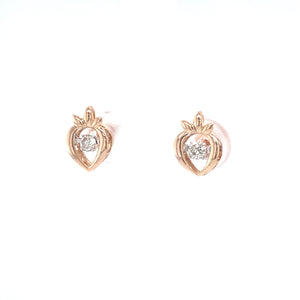 Scintillio Strawberry Diamond Earrings Facet Junction