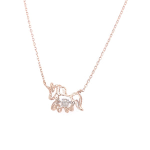 Scintillio Unicorn Diamond Necklace Facet Junction