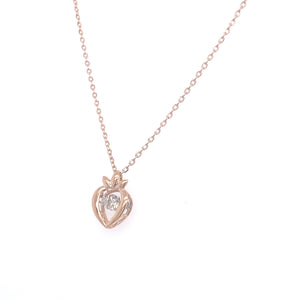 Scintillion Heart Diamond Necklace Facet Junction