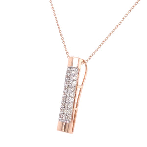 Sleek Diamond Pendant Set Facet Junction